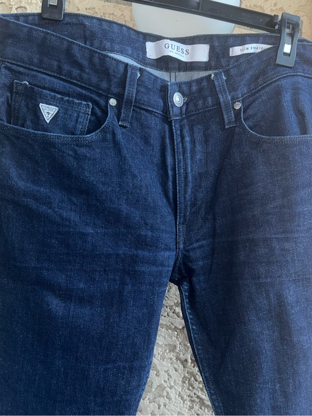 GUESS Men’s Dark Indigo Straight Jeans